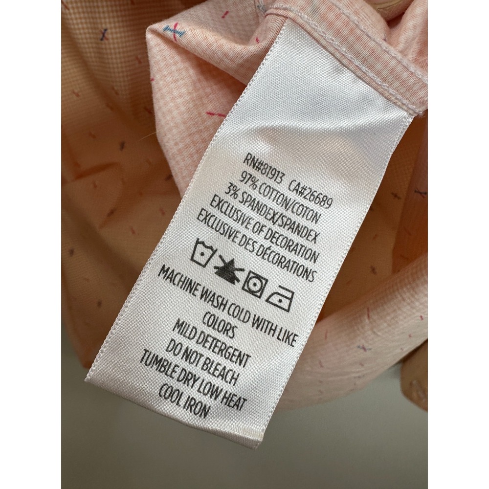 Robert Graham X Collection Orange Geometric Print Shirt XL Button LS Flip Cuff - Picture 8 of 16
